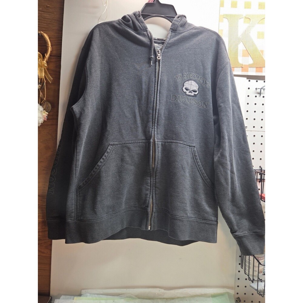VINTAGE HARLEY-DAVIDSON MOTORCYCLES HOODIE SWEATSHIRT RACING SIZE L